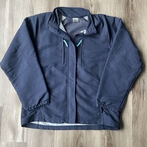 Vintage 90's‎ Nike Large 12-14 Navy Blue Full Zip Lightweight Windbreaker Jacket